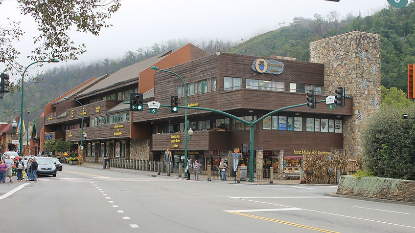 image of the mountain mall in the town of gatlinburg tn