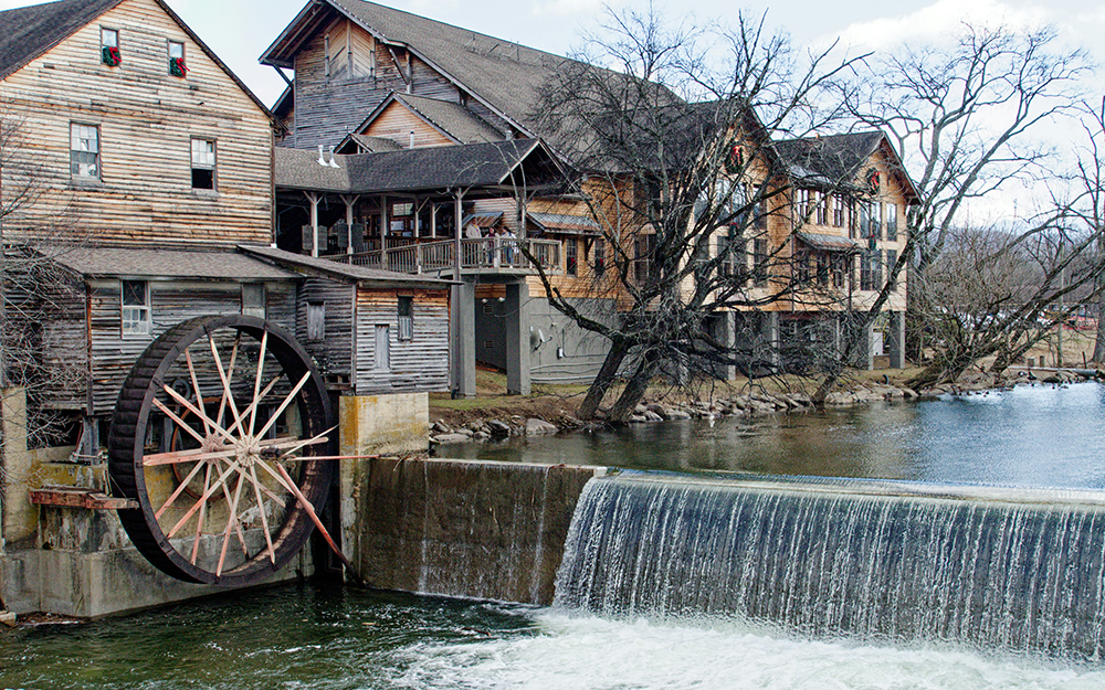 view of the old mill in sevierville tn