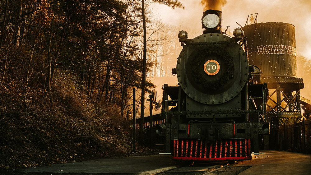 image of the steam train located in dollywood