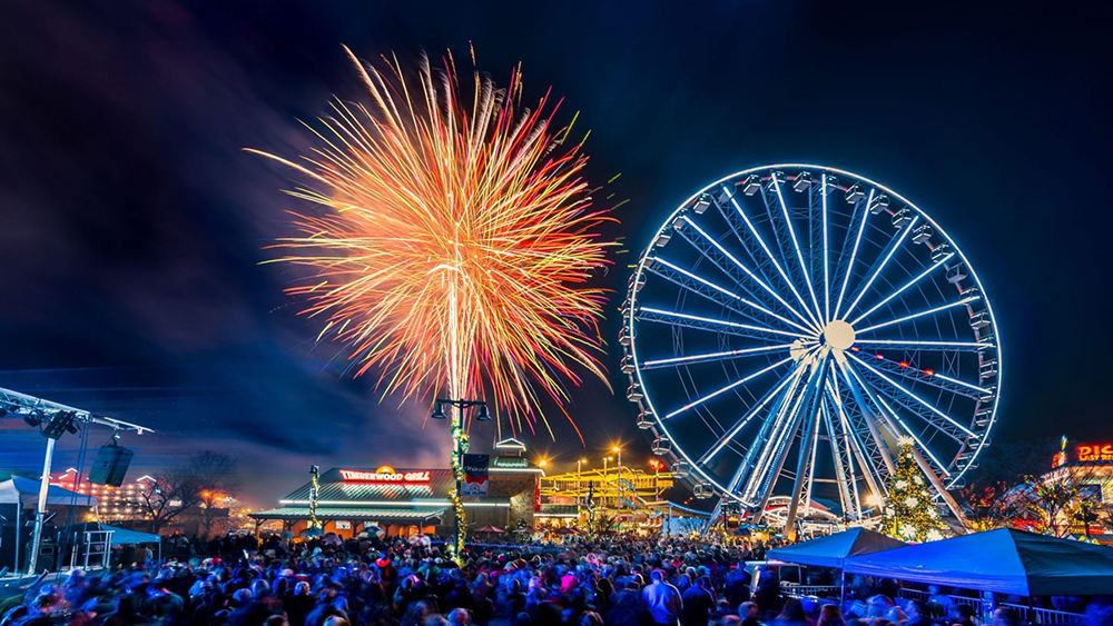 the island in pigeon forge tn during new years eve