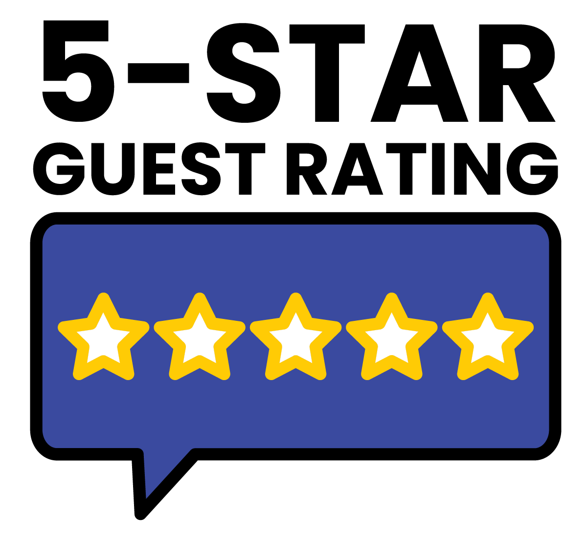 5-star guest rating badge