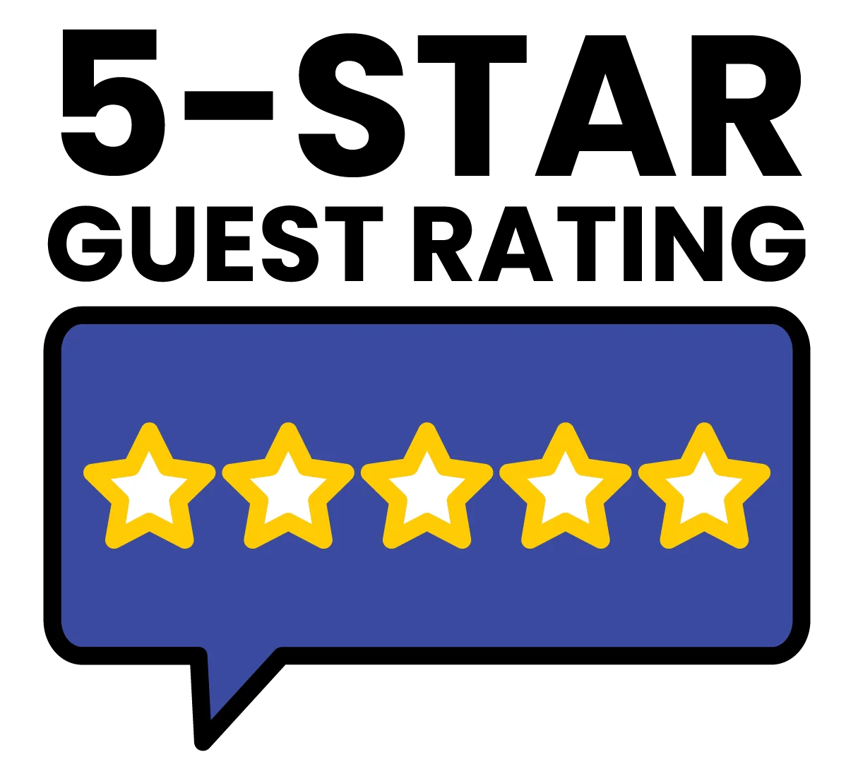 5-star guest rating badge