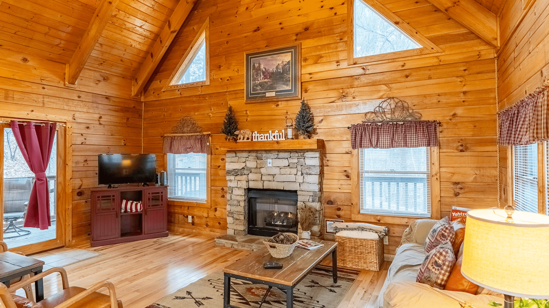 Luxury Smoky Mountain cabin rental with mountain views and fireplace amenities Luxury Smoky Mountain cabin rental with mountain views and fireplace amenities