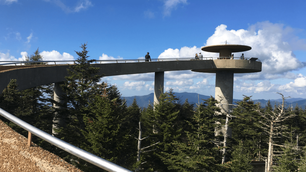 Clingman's Dome (Kuwohi) on a sunny Spring Day.