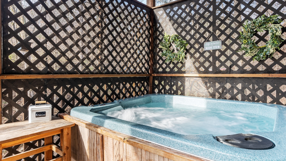 private hot tub at blissful tranquility