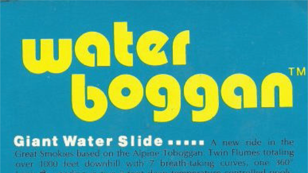 vintage water boggan brochure front