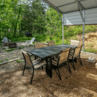 sleepy bear ranch pigeon forge backyard dining table