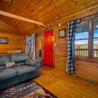 Hapey Place living area to back door