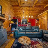 Hapey Place living room to kitchen view