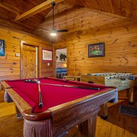 Hapey Place pool table to bedroom