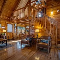 Timeless Tranquility kitchen and loft from couch