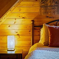 Timeless Tranquility loft bedroom night stand