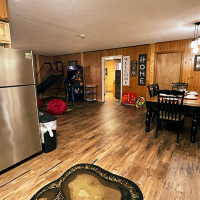 sleepy bear ranch dining room view from kitchen