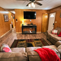 sleepy bear ranch living room from game room