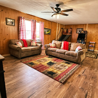 sleepy bear ranch living room from hall