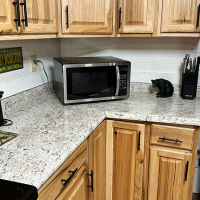 sleepy bear ranch microwave in kitchen