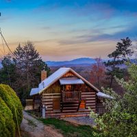 Exterior view of Little Bear and sunset mountain views