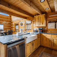 Little Bear kitchen and dining area view from kitchen