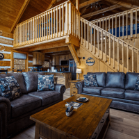 Little Bear living room and loft view