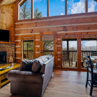 Little Bear living room and porch from kitchen