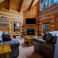 Little Bear living room to front door view