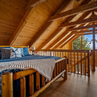 Little Bear loft bedroom view from balcony