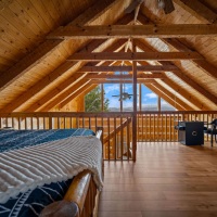 Little Bear loft view of mountains from bed