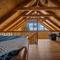 Little Bear loft view of mountains from bed