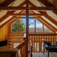 Little Bear view from loft area to mountains