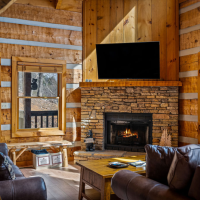 View of living room at Little Bear Cabin
